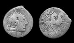 Cn. Porcius Cato, Denarius, Victory in Biga, OMG! Look!